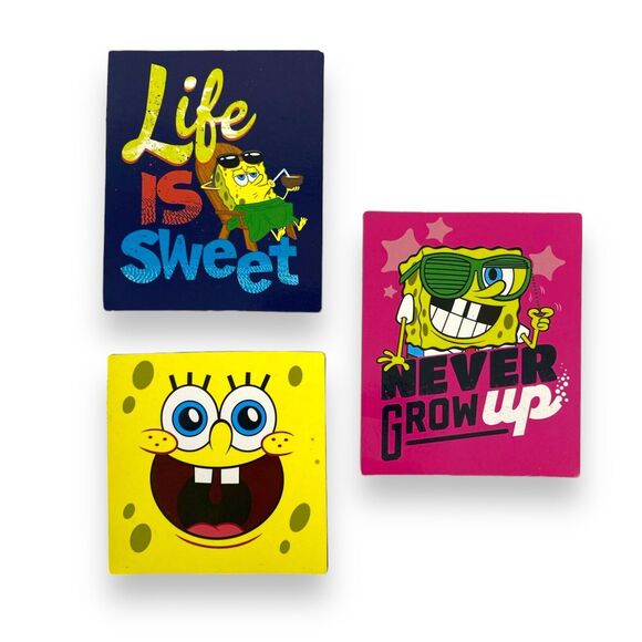 Spongebob Square Magnets Lot Of 3 Y2K Nostalgia‎ A14Q - Picture 1 of 4
